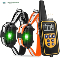 Collier de dressage pour chien multi-mode à télécommande, ultrasonique, choc électrique, multi-canaux, rechargeable, écran LCD, contrôle des aboiements IPX