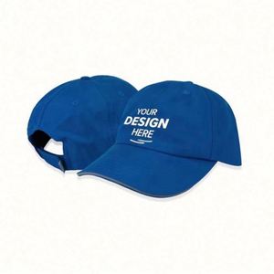 Casquettes de papa 5 panneaux brodées sur mesure pour hommes, avec sangles réglables, en tissu Dobby imperméable, style basique, sportif, formel, pour l'extérieur - Product Image 1