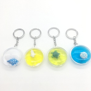 Sáng Tạo Fancy Thiết Kế Tùy Chỉnh Sáng Tạo Acrylic Sparkle Glitter Keyring 3D Nổi Aqua Keychain Lỏng Đầy Keychain - Product Image 2