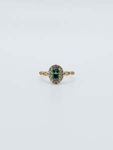 Bague halo ovale en or 14 carats pour femme avec diamants et accents de diamants, diamants remplis couleur D, luxe, mariage, fiançailles - Product Image 4