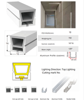 Bande lumineuse LED néon flexible blanche 16*16mm, étanche IP68, en silicone, pour éclairage architectural des contours de bâtiments