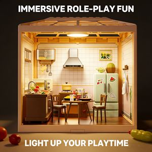 Kit <span class=keywords><strong>de</strong></span> construction <span class=keywords><strong>de</strong></span> miniatures 4-en-1 avec lumières LED, <span class=keywords><strong>maison</strong></span> miniature DIY, <span class=keywords><strong>maison</strong></span> <span class=keywords><strong>de</strong></span> <span class=keywords><strong>poupée</strong></span>, jouet éducatif pour enfants et adultes, décoration intérieure - Product Image 3