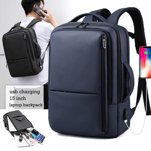 Sac à dos pour ordinateur portable 15 pouces, style décontracté pour homme, léger, avec chargement USB, sac pour ordinateur portable de qualité, imperméable, avec doublure en nylon - Product Image 1