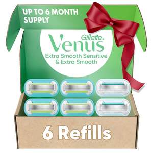 Repuestos de Cuchillas para Afeitadora Gillette Venus para Mujer, 6 Unidades en Total para Venus Extra Smooth (4 Unidades), Venus Deluxe Smooth Sensitive (2 Unidades) - Product Image 3