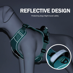 Harness Anjing Mewah dengan Pegangan Reflektif, Tempat AirTag, Bahan Nylon Oxford yang Bernapas, Tahan Lama, dan Dapat Disesuaikan untuk Anjing Besar dan Sedang - Product Image 4