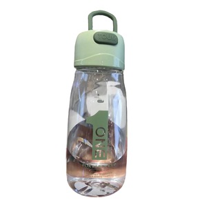 Botella de agua portátil de 500 ml, libre de BPA, con asa incorporada, para estudiantes, senderismo, regreso a clases, diseño minimalista, de plástico. - Product Image 5