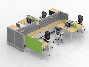 Ensemble <span class=keywords><strong>de</strong></span> bureaux modulaires à prix d'usine pour poste <span class=keywords><strong>de</strong></span> travail individuel, idéal pour le bureau à domicile ou l'atelier, avec cloisons <span class=keywords><strong>de</strong></span> séparation. - Product Image 2