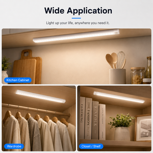 Under Cabinet <b>LED</b> <b>Light</b> 3000K Soft Warm White Touch Switch Surface Mounted Matte ABS Minimalist Design - Product Image 2