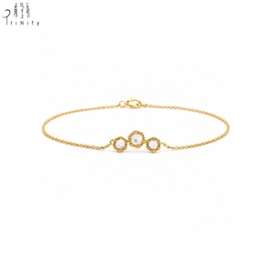 คอลเลคชั่นขายส่ง สร้อยข้อมือทองคำแท้ 18K ประดับเพชรทรงโรสคัทธรรมชาติ ผู้ผลิตเครื่องประดับชั้นดีแบบ OEM จี้เพชรทรงโรสคัท - Product Image 1