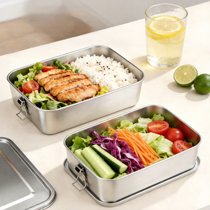Vente en gros de boîtes à lunch en acier inoxydable 304, boîtes à lunch hermétiques et boîtes à pique-nique de qualité alimentaire pour l'extérieur - Product Image 3