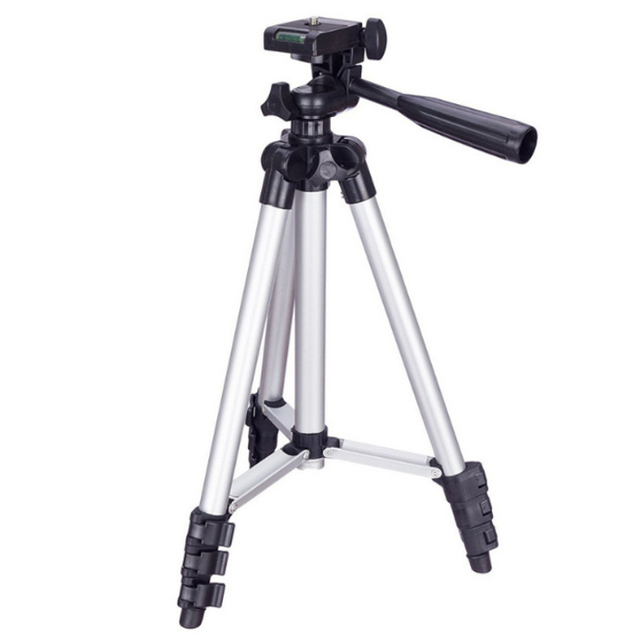 D1039 1m Foldable Metal Aluminum Flexible Tripod Camera Carbon Stand Fiber Holder Tripied 3110 with Mobile Clip for Smartphone