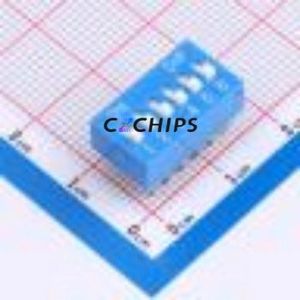 2.54-6P CJPB-L DIP Switch Through hole Component (THT) Switch Flat Toggle, Raised Type Single Pole Single Throw 6 PC Pin - Product Image 1