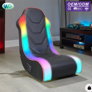 Silla <span class=keywords><strong>Gamer</strong></span> Ergonómica WS3698 con Función de Balanceo, RGB, Plegable, Portátil, con Masaje, Reclinable - Product Image 1