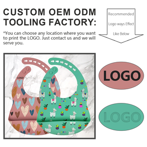 Bavoirs pour bébé en silicone à logo privé personnalisés marque personnalisée BAS quantité minimale de commande design coloré OEM ODM prix d'usine bavoir étanche pour enfants - Product Image 6