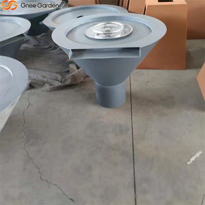 Mesa de Fogata Redonda de Acero Corten Blanco con Cascada de Piscina y Calentador Exterior y Fuente para Piscinas de Lujo - Product Image 2