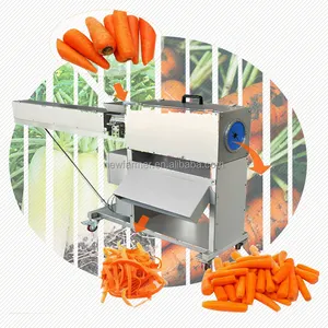 Mesin pengupas wortel buah sayuran otomatis komersial tahan karat mudah dioperasikan