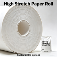 Stretchable Extensible White Sack Kraft Paper High Elongation White Kraft Paper for Cement Putty Dry Mortar Packaging Bags