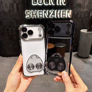 High quality Clear Rotating ring holder Mobile phone case for iPhone 17 air 16 15 14 pro max Shockproof Air Cushion <b>cover</b> back - Product Image 2