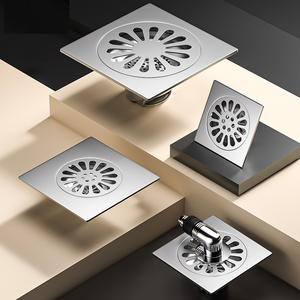Siphon de sol anti-odeur à décharge directe en acier inoxydable épaissi de 6 mm pour balcons, lavabos et machines à laver - Product Image 2