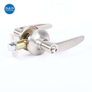 Aço inoxidável Lever Lock Modern Segurança Handle Set Maçaneta Da Porta e Lockset - Product Image 1