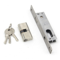 Cylindre de serrure de porte à mortaise ovale double ouverture de 70 mm avec 3 clés normales en laiton