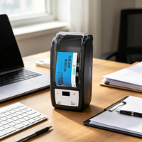 Timbangan Bluetooth dengan Printer Label Portabel Printer Label Thermal untuk Inventaris Gudang Kertas Kontinu