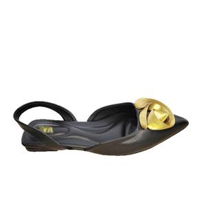 봄/여름 플랫 뾰족한 금속 꽃 장식 버튼 레이디 슈즈를위한 로우 컷 아우터 픽 슈즈 - Product Image 5