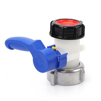 Válvula de Mariposa IBC de 2 Pulgadas E62-1 E75-1 con Collar de Aluminio PP Manual DN40 DN50 para Químicos, Petróleo, Gas e Industria