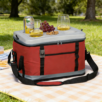 Sac isotherme pliable de grande capacité, réutilisable, avec logo personnalisé, sac à lunch isotherme souple pliable