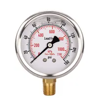 Bourdon Tubes Mechanical Air Pressure Gauge for Gaseous and Liquid Media Manometer