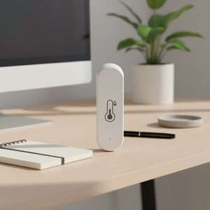 Higrómetro Inteligente WIFI Tuya, Sensor de Temperatura, Detector, Compatible con Alexa y <span class=keywords><strong>Google</strong></span> Home, Diseño de Barra, Funciona con Batería, para Hoteles, <span class=keywords><strong>PC</strong></span>, TH01 - Product Image 3