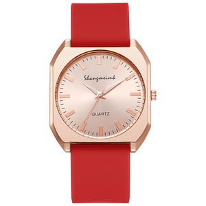 Fashion Square Minimal Niche Elegant Quartz Silicone Band Wristwatch - Product Image 5