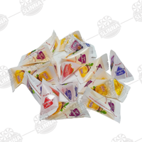 Groothandel Halal Cartoon Gemengde Fruitige Smaak Jelly Pudding Driehoek Konjac Jelly Kinderen Taaie Snoep Bulk Pot Verpakking
