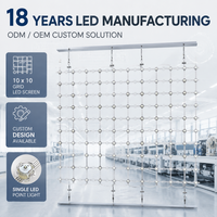 Écran LED en maille numérique flexible pliable DMX512 IP67 étanche P100 RGB pleine couleur pour la publicité extérieure sur façade