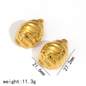 Geometric Spiral <b>Stud</b> Earrings Zinc Alloy Gold <b>Silver</b> Color For Women Fashion Jewelry - Product Image 3