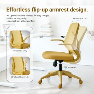 <span class=keywords><strong>Chaise</strong></span> <span class=keywords><strong>de</strong></span> <span class=keywords><strong>bureau</strong></span> pivotante <span class=keywords><strong>ergonomique</strong></span> LN18XS moderne à dossier moyen, <span class=keywords><strong>petite</strong></span> <span class=keywords><strong>taille</strong></span>, inclinable, réglable en hauteur, avec accoudoirs pliables et dossier en maille, disponible en plusieurs couleurs - Product Image 2