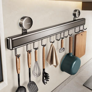 Ganchos de succión para cocina Blue Vine, estante rectangular montado en la pared, soporte de almacenamiento sin perforaciones, con recubrimiento en polvo - Product Image 5