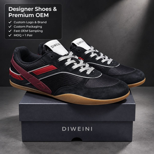 Chaussures de créateur de luxe pour hommes et femmes, haute qualité, noires et rouges, chaussures de marche rétro, baskets, zapatillas, neuves - Product Image 1