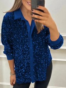 2025 inverno nuova camicia da donna con bottone con bottone con risvolto a manica lunga ampia tinta unita tinta unita traspirante tinta per abbigliamento Casual europa - Product Image 2