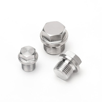 Raccords de tuyauterie en acier inoxydable COVNA Instrumentation 1/4 3/8 1/2 1 pouce NPT BSPT filetage mâle tête hexagonale bouchon de tuyauterie