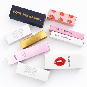 Caja de Embalaje Cosmético Personalizada con Materiales Reciclados, Cartón Plegable para Tubos de Lápiz Labial, Impresión Personalizada, Directo de Fábrica - Product Image 1