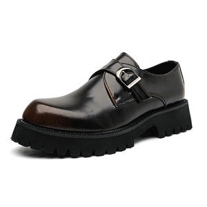 British Casual Leather Shoes - Men's Formal Business Thick-soled Height-increasing Ankle <b>Boot</b> - 2025 New Style Men's Shoes - Product Image 6