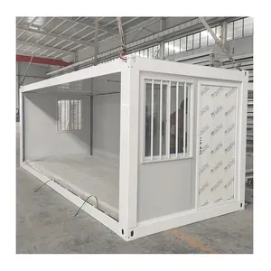 Good Price Mobile 20 Ft Z-Folding Caravan Flat Pack Container Prefabricated Tiny Capsule Portable House Hut With Steel Frame
