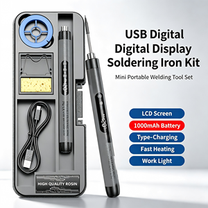 Fer à souder sans fil à affichage non numérique, batterie Li-ion 800 mAh, pack standard, rouge, portable, stylo de soudage électronique DIY - Product Image 2
