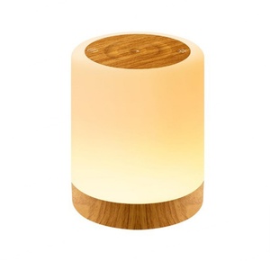 Lámpara de Noche LED Táctil Inteligente, con Diseño de Madera, Recargable, con Temporizador, para Mesa de Noche, Interior, Exterior y Camping - Product Image 1