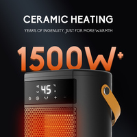 Chauffage d'hiver 1500W, chauffage PTC portable avec télécommande, ventilateur de chauffage électrique pour chambre à coucher, chauffage d'appoint pour la maison et le bureau