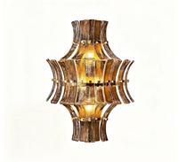 Nouvelle applique murale de luxe personnalisée en verre ambré à plusieurs niveaux, style design, pour hôtel, salle à manger, salon, intérieur