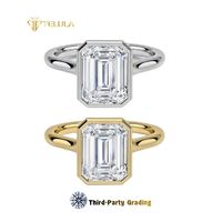 S925 argent Sterling Moissanite bague bague de mariage 2CT coeur coupe Moissanite bijoux Moissanite bague en diamant
