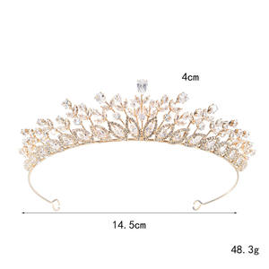 Romántico lujo banquete princesa CZ circón <span class=keywords><strong>coronas</strong></span> plateado boda dama <span class=keywords><strong>de</strong></span> honor nupcial tiaras - Product Image 5