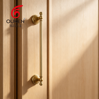 Poignée de porte en alliage d'aluminium massif, bronze brossé, noir mat, style rétro européen, taille personnalisée pour hôtel, villa, club, porte d'entrée